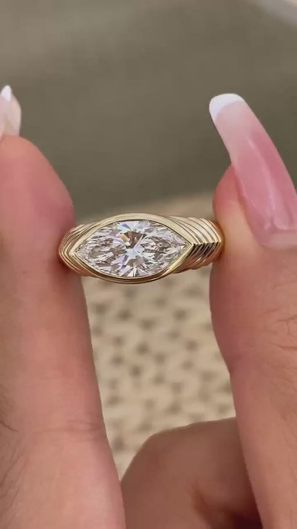 Lauren 2.0 Marquise Lab-Grown Diamond Special, Bezel Ring