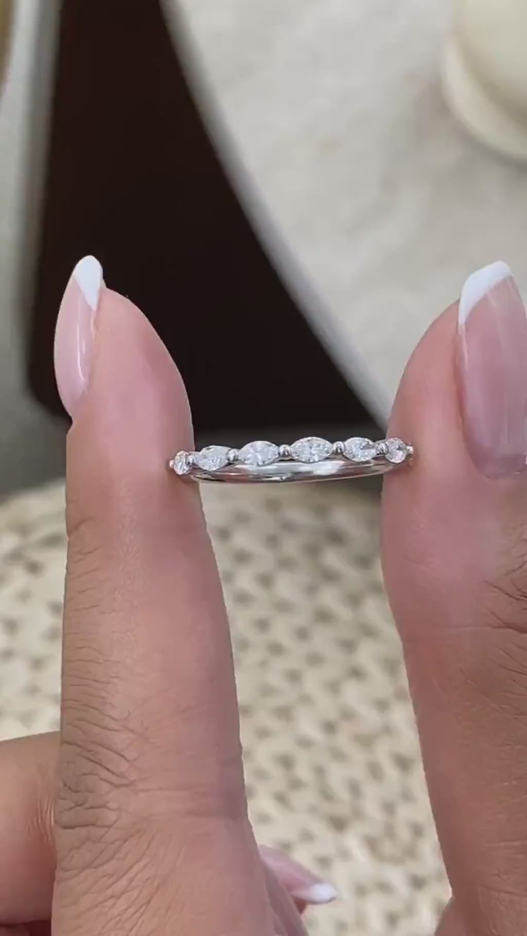 Julie 0.4 Lab-Grown Diamond Half-Eternity, Side Stone Ring