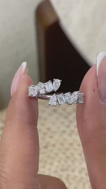 Barbara 1.5 Round,Pear,Emerald,Marquise Lab-Grown Diamond Special, Half-Eternity Ring