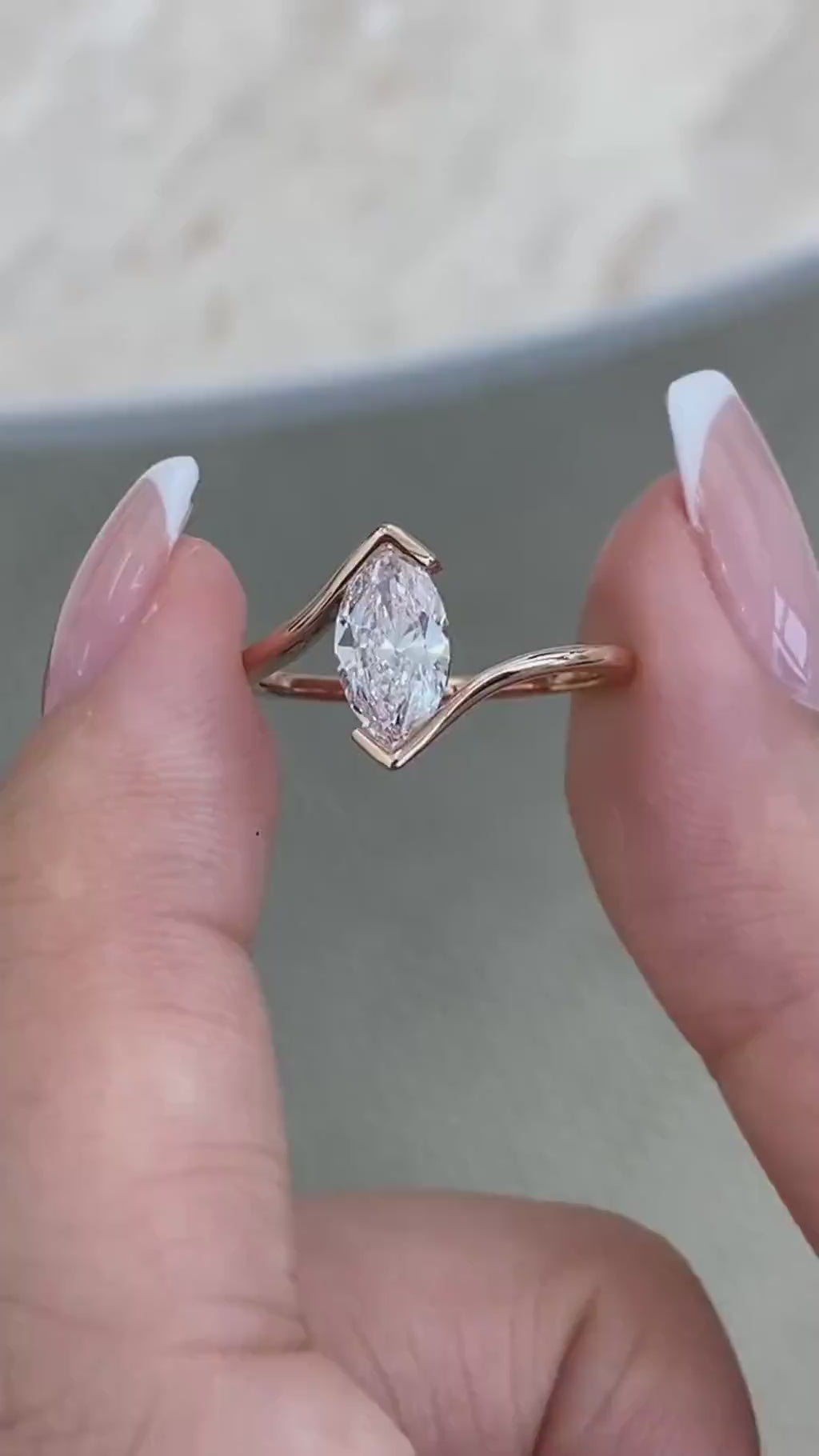 Vera 0.9 Marquise Lab-Grown Diamond Solitaire, Special Ring