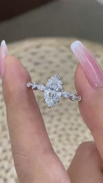 Kara 1.8 Marquise Lab-Grown Diamond Side Stone Ring