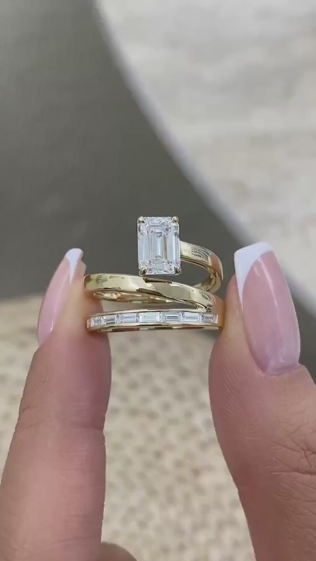 Katelyn 1.9 Emerald Lab-Grown Diamond Side Stone, Special Ring