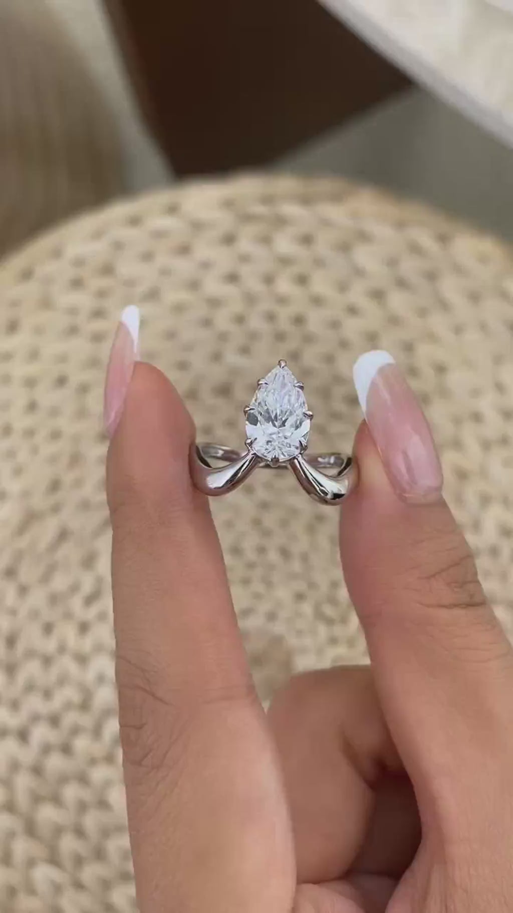Matilda 2.0 Pear Lab-Grown Diamond Solitaire, Special Ring