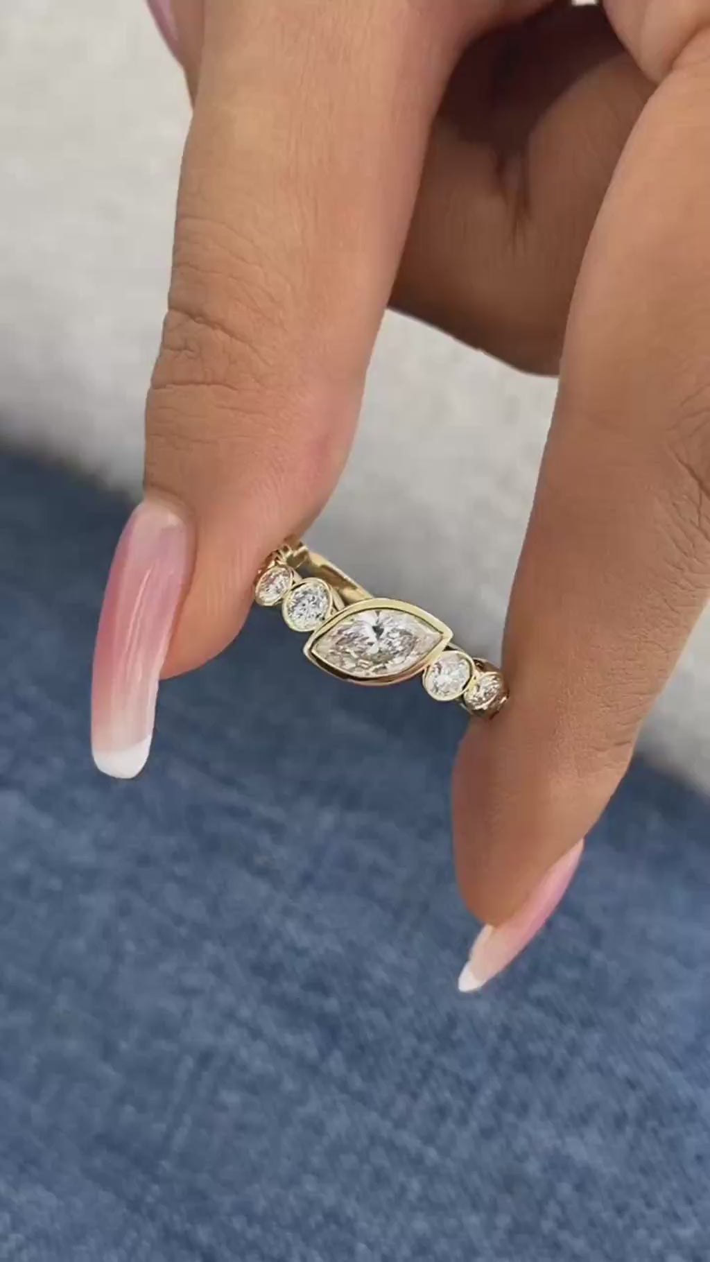 Jane 1.5 Marquise Lab-Grown Diamond Half-Eternity, Special Ring