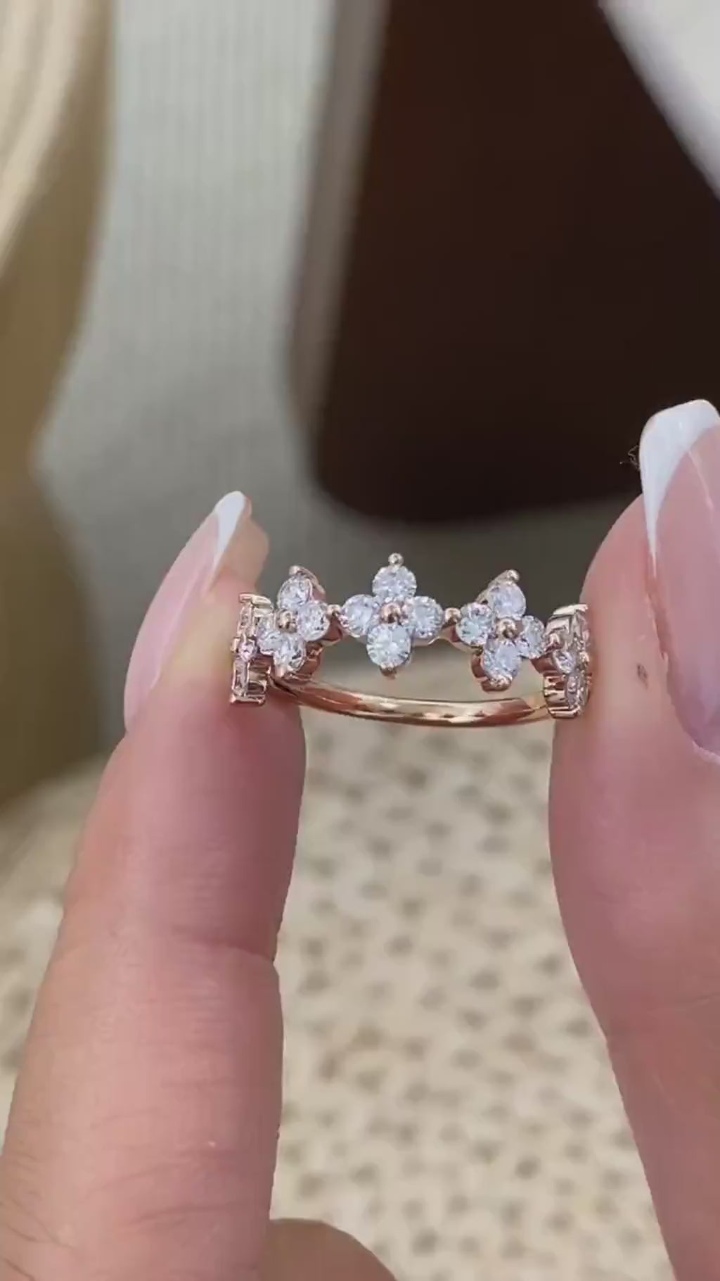 Jacqueline 1 Round Lab-Grown Diamond Half-Eternity, Special Ring