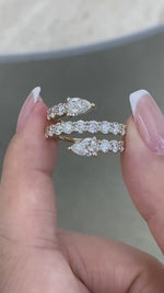 Angie 2.8 Pear Lab-Grown Diamond Special, Half-Eternity Ring