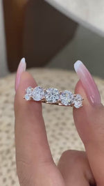 Kendra 3.5 Round Lab-Grown Diamond Half-Eternity Ring