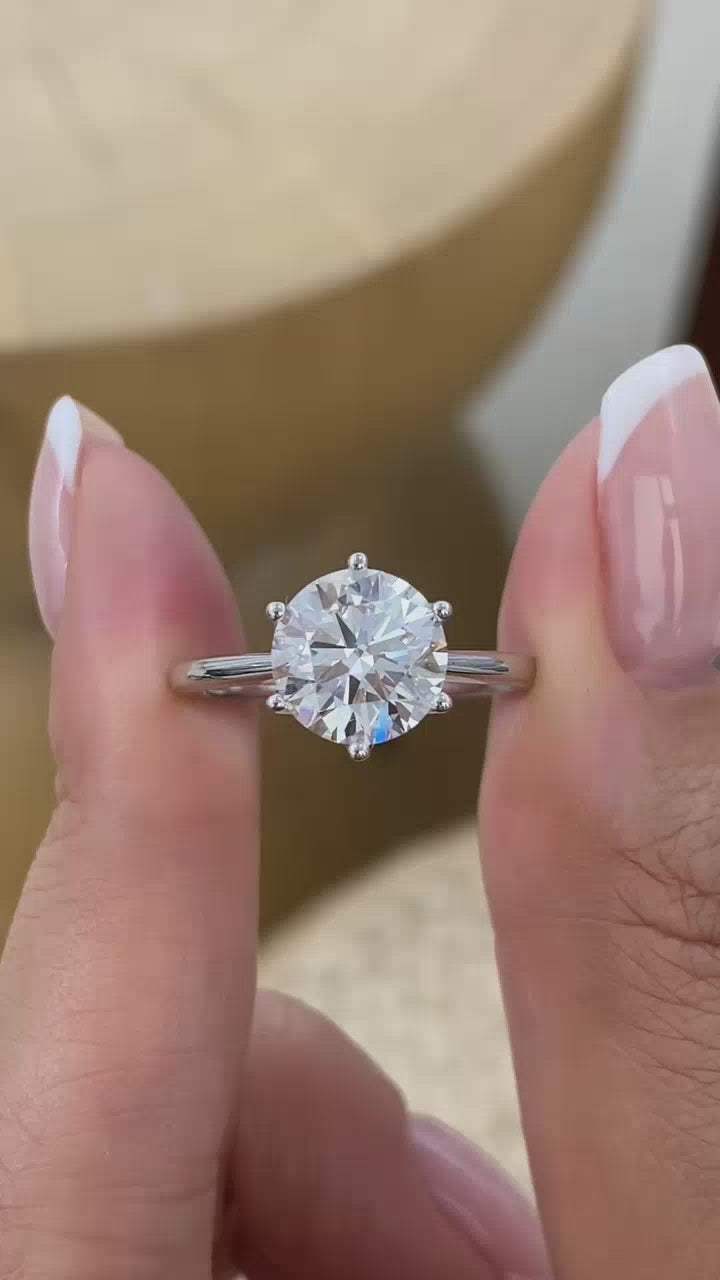 Bianca 2.5 Round Lab-Grown Diamond Solitaire Engagement Ring