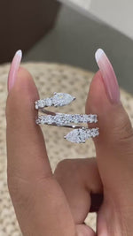 Angie 2.8 Pear Lab-Grown Diamond Special, Half-Eternity Ring
