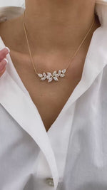 Evie 5.0 Marquise Lab-Grown Diamond Bouquet, Chain Necklace