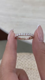 Irene 1.3 Round Lab-Grown Diamond Eternity, Side Stone Ring
