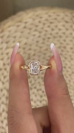 Nina 1.0 Radiant Lab-Grown Diamond Solitaire, Bezel Ring