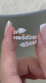 Angie 2.8 Pear Lab-Grown Diamond Special, Half-Eternity Ring