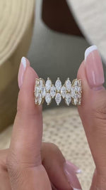 Luna 2.8 Lab-Grown Diamond Eternity, Side Stone Ring