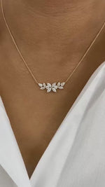 Evie 1.5 Marquise,Pear,Round Lab-Grown Diamond Bouquet, Chain Necklace