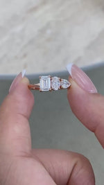Vivian 1.4 Emerald Lab-Grown Diamond Three Stone, Special Ring