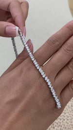 Paige 5.9 Emerald,Oval,Marquise,Pear Lab-Grown Diamond Tennis Bracelet