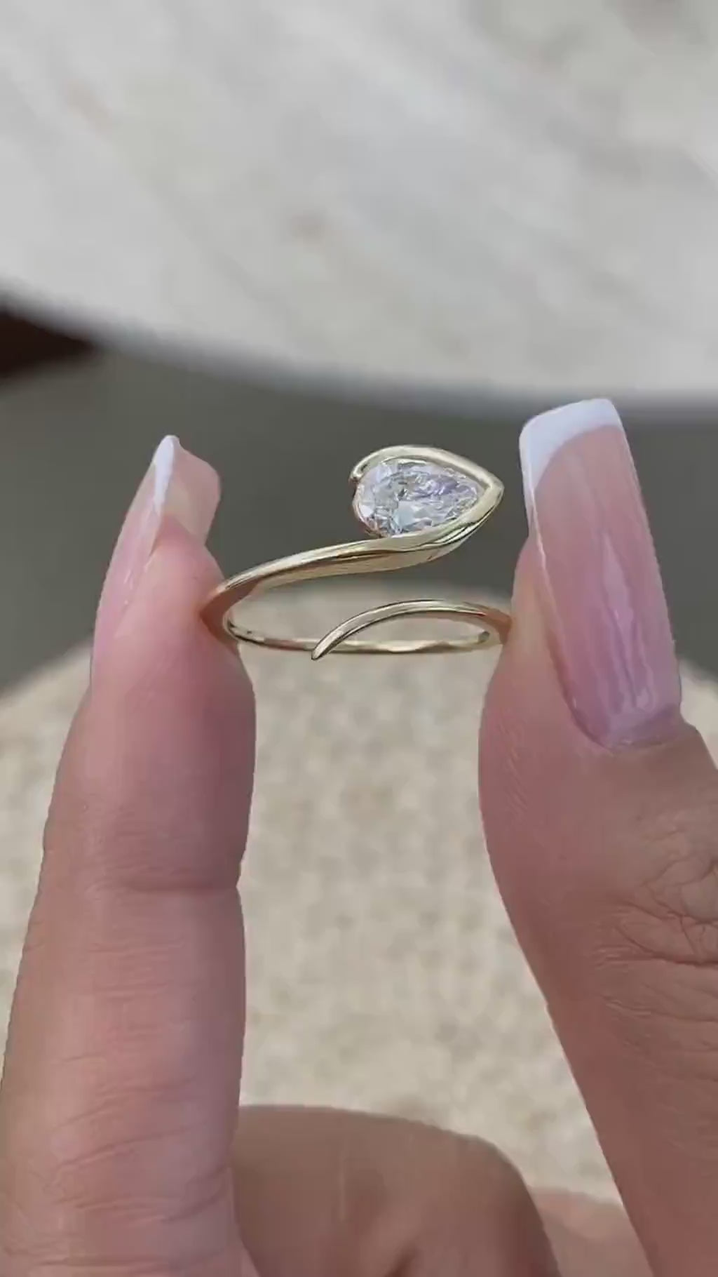 Alana 0.7 Pear Lab-Grown Diamond Solitaire, Special Ring