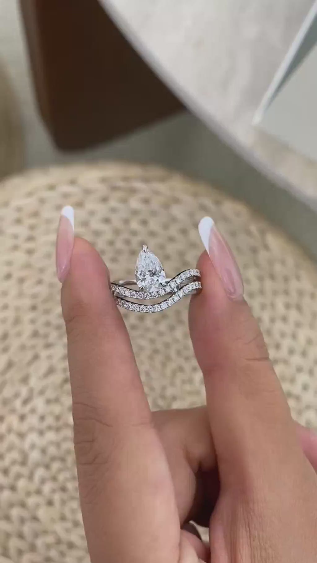 Marley 1.4 Pear Lab-Grown Diamond Side Stone, Special Ring