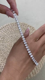 Tiffany 14.5 Oval Lab-Grown Diamond Tennis, East West Bracelet