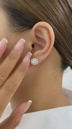 Julia 2.3 Oval,Round Lab-Grown Diamond Halo, Studs Earrings
