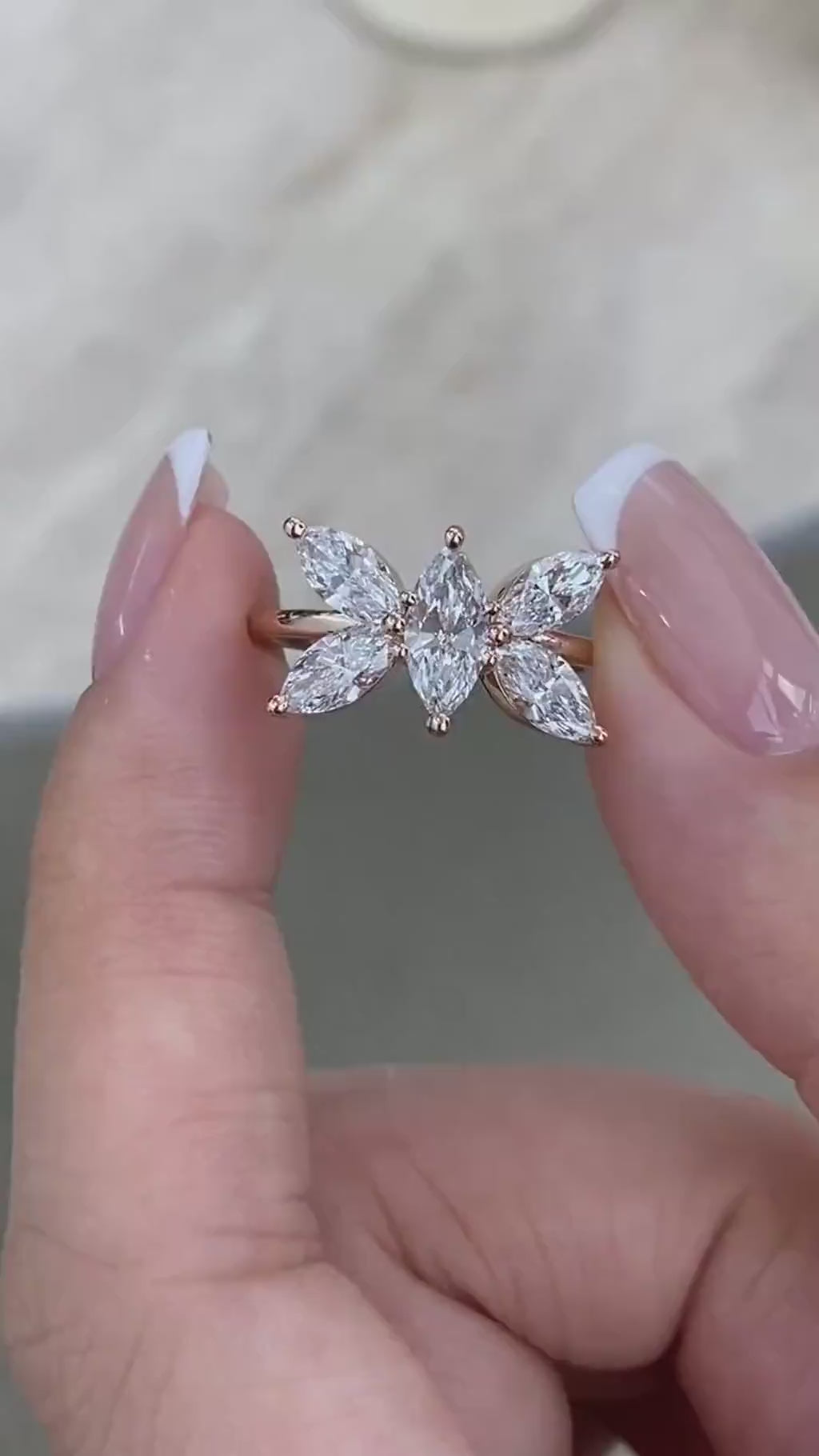 Tori 1.8 Marquise Lab-Grown Diamond Halo, Special Ring