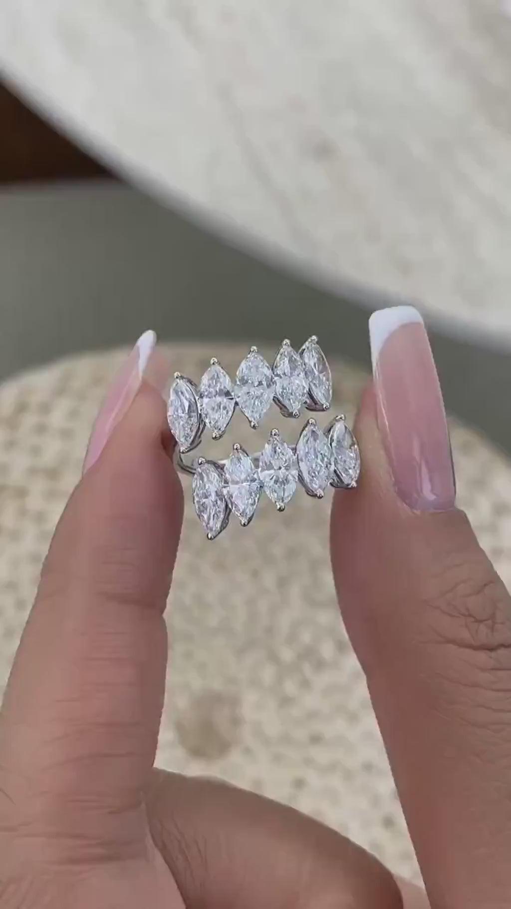 Annie 3.1 Marquise Lab-Grown Diamond Special, Half-Eternity Ring