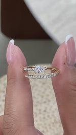 Cassidy 0.6 Pear Lab-Grown Diamond Side Stone, Special Engagement Ring