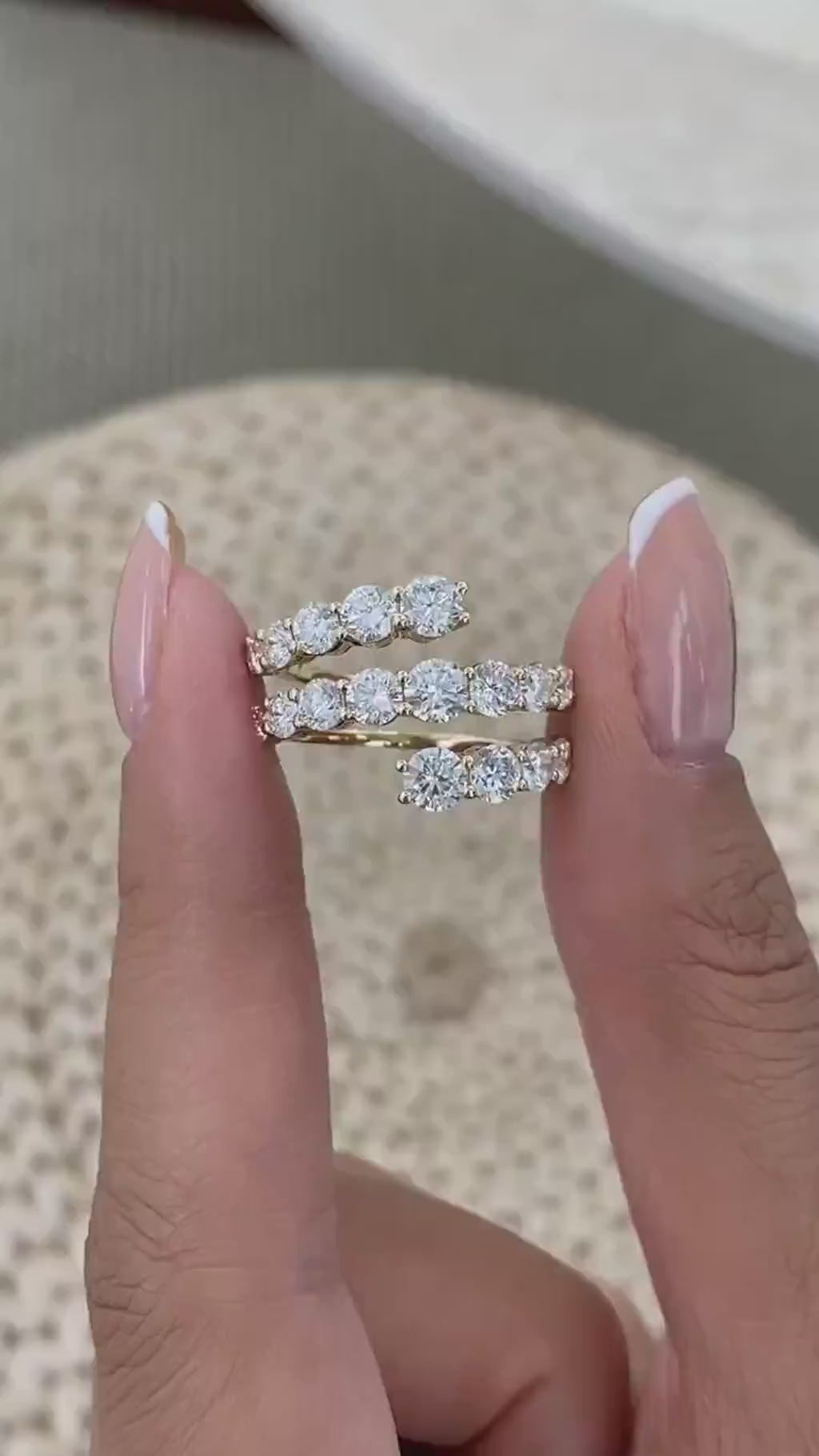 Betsy 3 Round Lab-Grown Diamond Special, Half-Eternity Ring