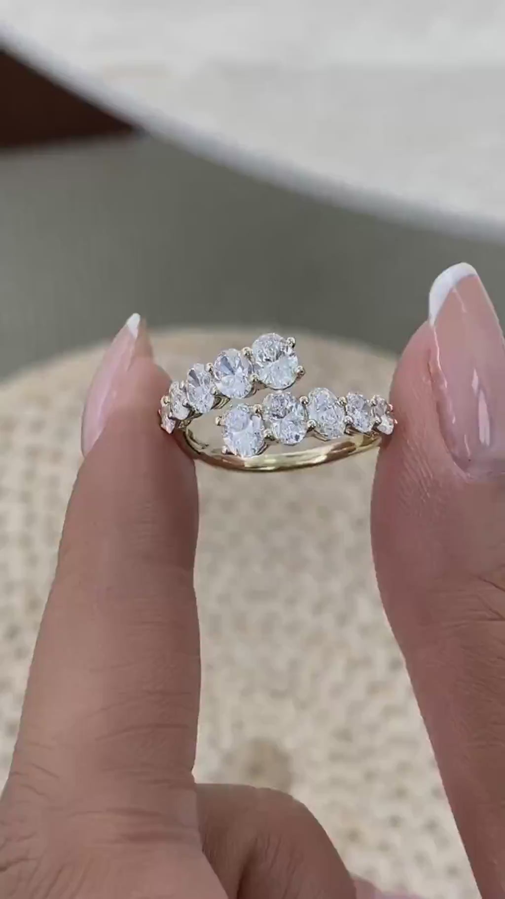 Arielle 1.9 Oval Lab-Grown Diamond Special, Half-Eternity Ring