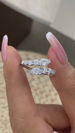 Alina 1.2 Pear Lab-Grown Diamond Special, Half-Eternity Ring