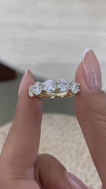 Kendra 3.5 Round Lab-Grown Diamond Half-Eternity Ring