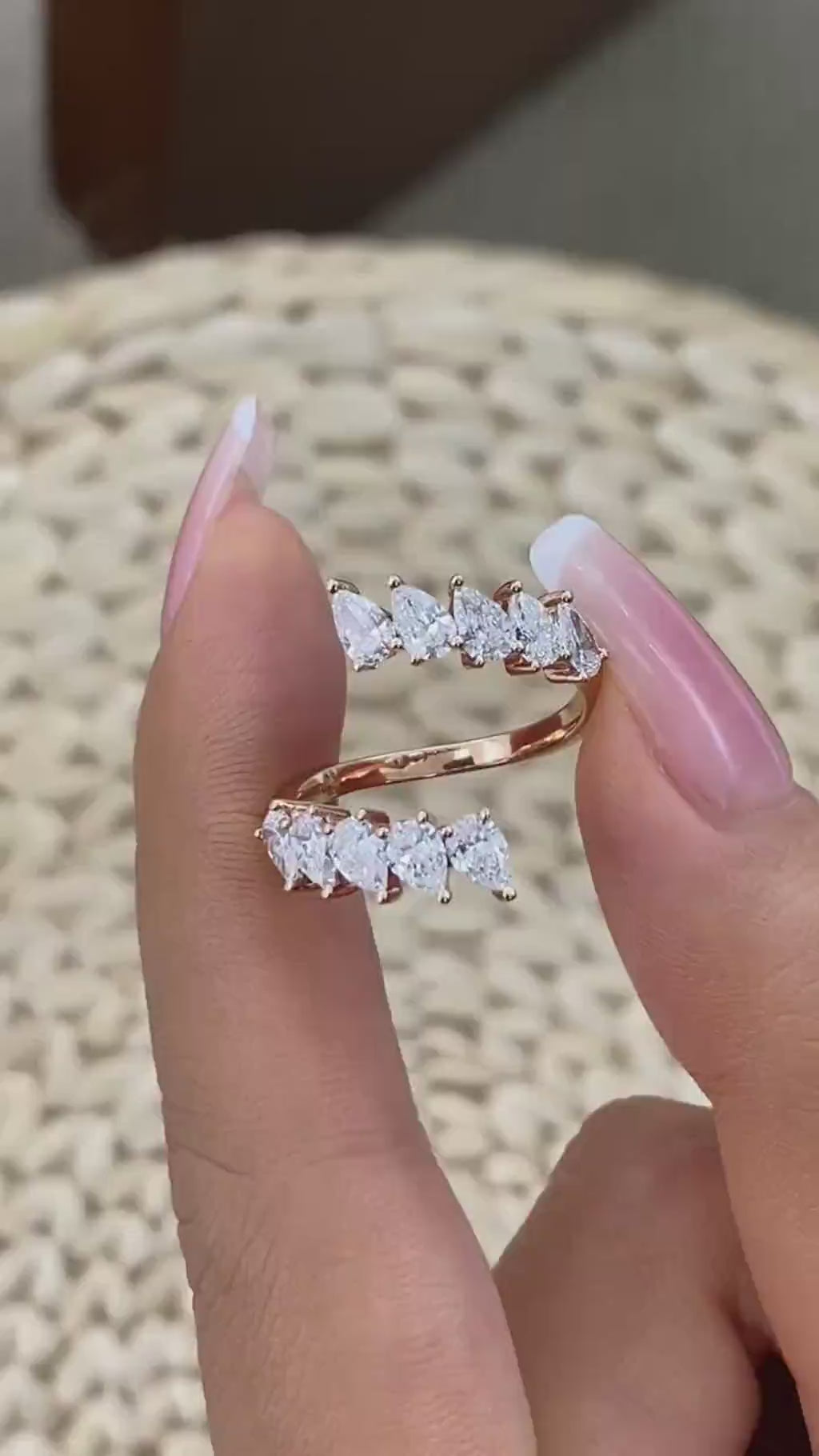 Alisa 1.5 Pear Lab-Grown Diamond Special, Half-Eternity Ring