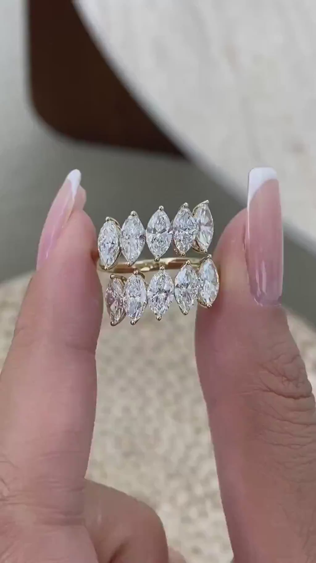 Annie 3.7 Marquise Lab-Grown Diamond Special, Half-Eternity Ring