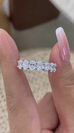 Kaitlyn 1.8 Oval Lab-Grown Diamond Half-Eternity Ring