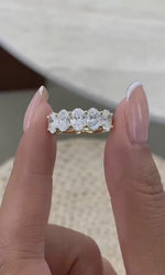 Kaitlyn 2.6 Oval Lab-Grown Diamond Half-Eternity Ring