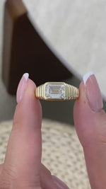 Lauren 2 Emerald Lab-Grown Diamond Special, Bezel Ring