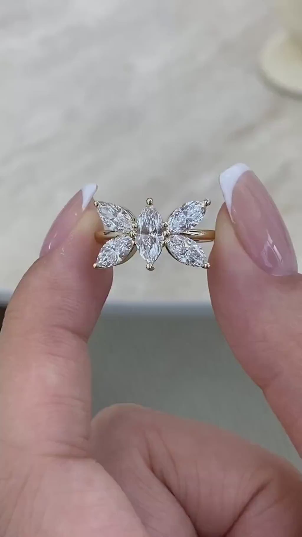 Teagan 1.8 Marquise Lab-Grown Diamond Halo, Special Ring