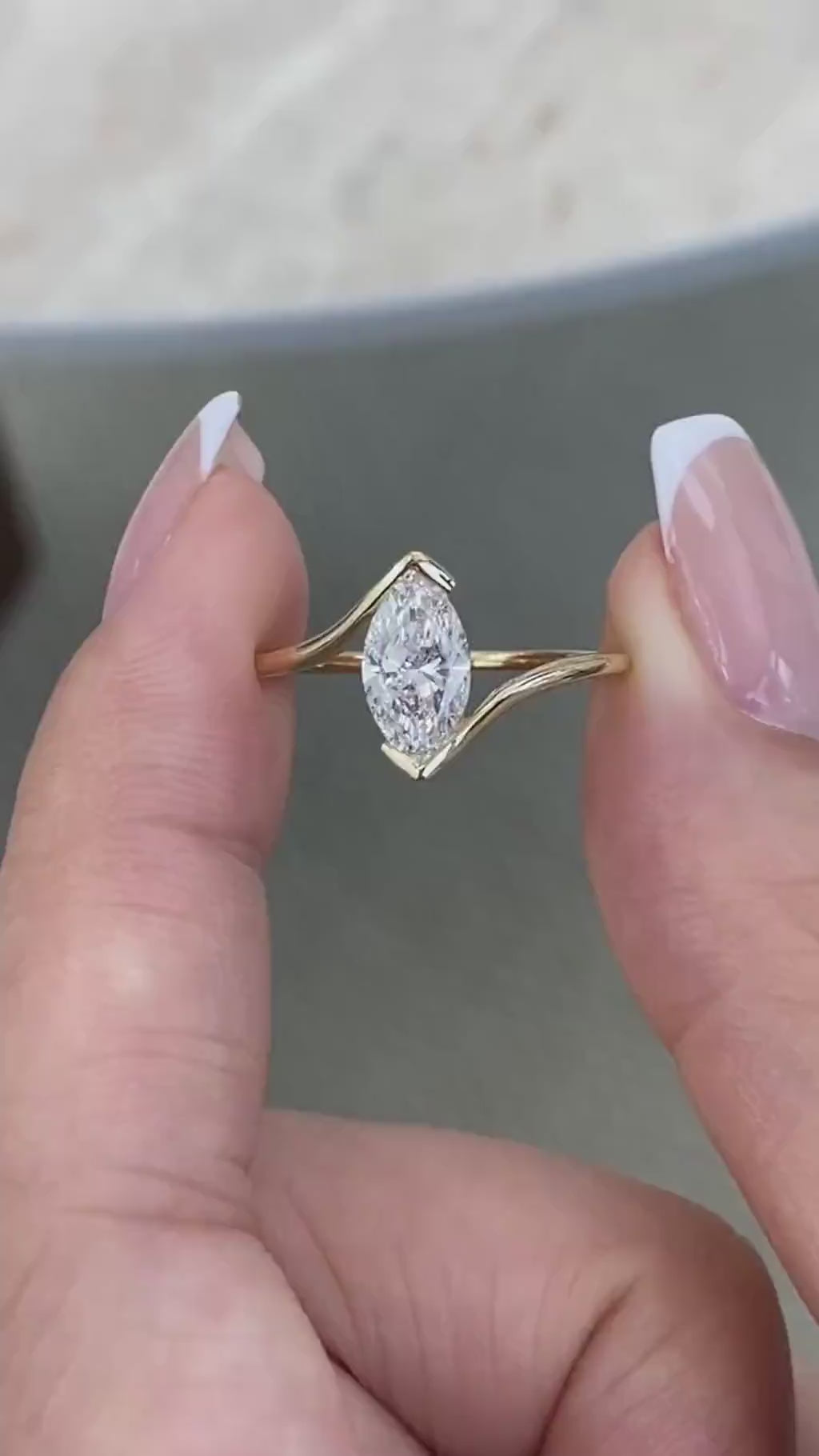 Vera 0.9 Marquise Lab-Grown Diamond Solitaire, Special Ring