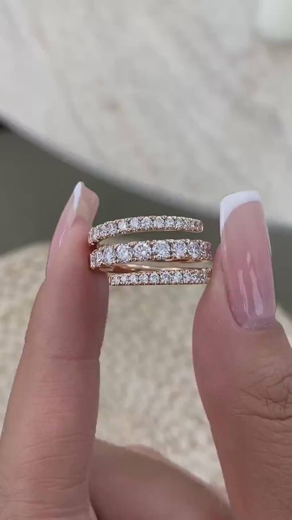 Alessandra 1.6 Round Lab-Grown Diamond Special, Half-Eternity Ring