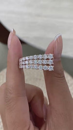 Adrianna 3 Round Lab-Grown Diamond Special, Half-Eternity Ring