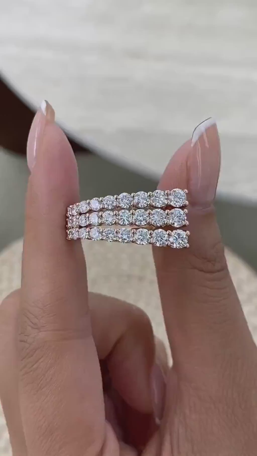 Adrianna 3 Round Lab-Grown Diamond Special, Half-Eternity Ring