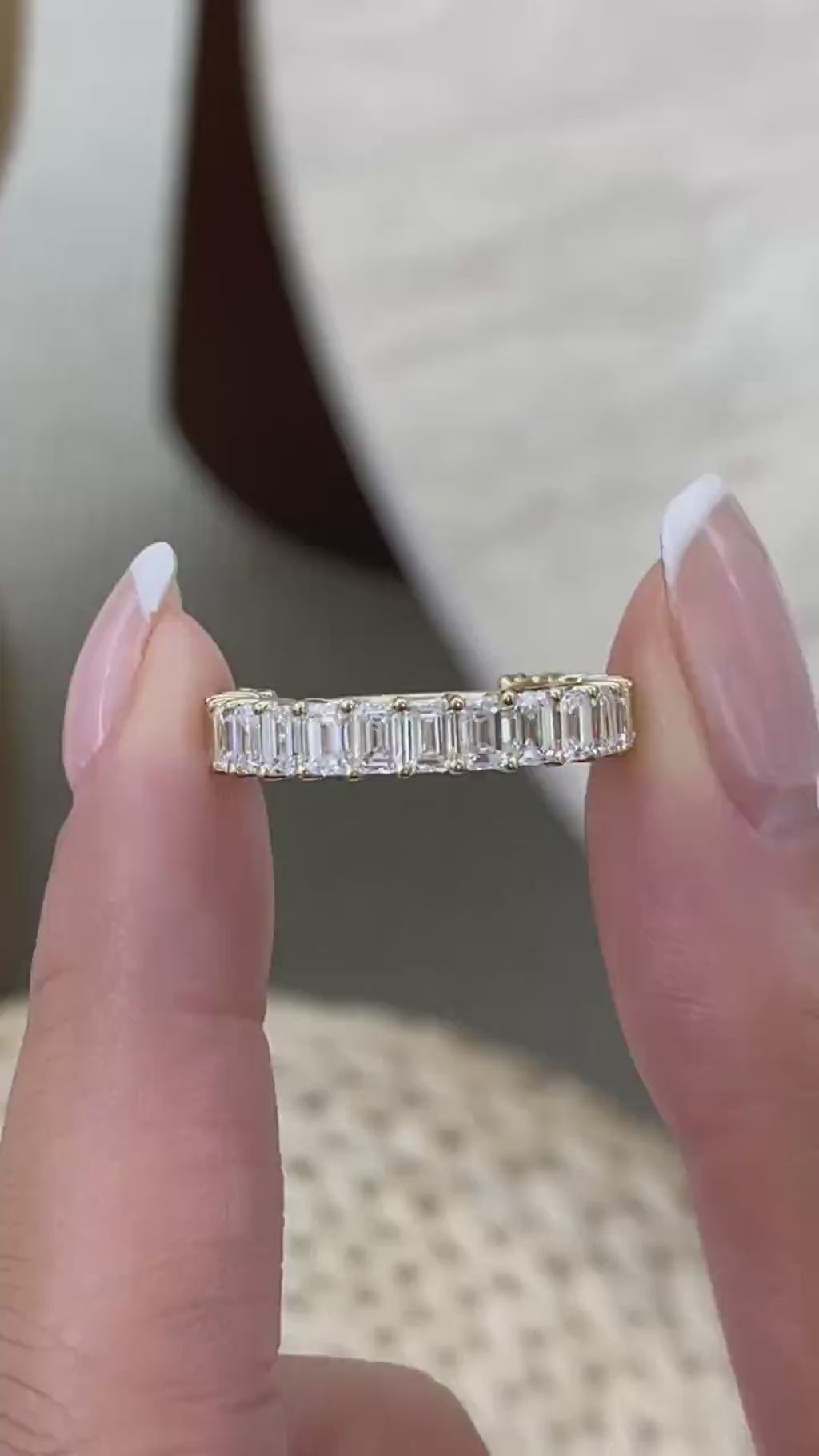Sophia 2.7 Lab-Grown Diamond Half-Eternity, Side Stone Ring
