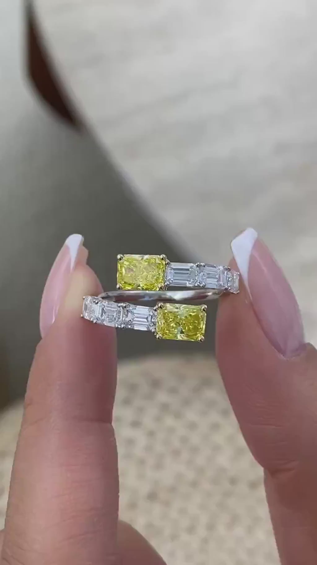 Lisa 3.3 Emerald Lab-Grown Diamond Half-Eternity, Special Ring