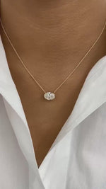 Summer 3 Oval Lab-Grown Diamond Solitaire, Chain Necklace