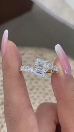 Amaya 3.1 Emerald Lab-Grown Diamond Half-Eternity, Special Ring