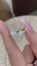 Jamie 1.2 Pear Lab-Grown Diamond Half-Eternity, Special Ring