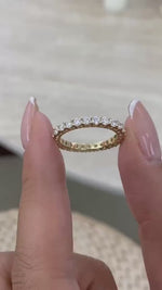 Irene 1.3 Round Lab-Grown Diamond Eternity, Side Stone Ring