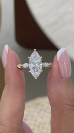 Anna 3.2 Marquise Lab-Grown Diamond Side Stone, Special Engagement Ring