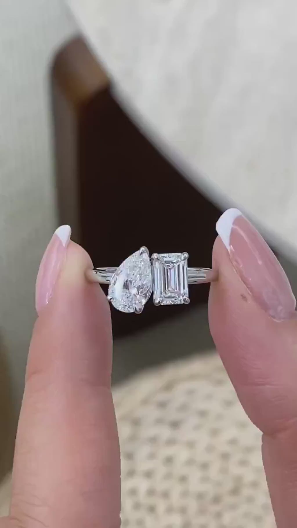 Joy 2 Pear Lab-Grown Diamond Toi  Moi, Special Ring